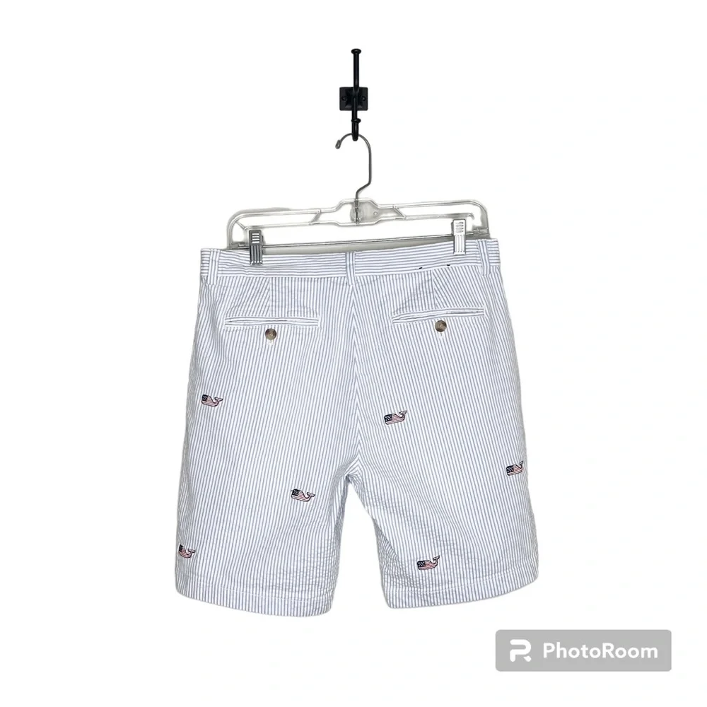 Vineyard Vines Men’s Seersucker Patriotic American Flag Breaker Short Size 32 - Picture 5 of 14